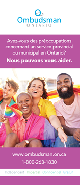 Lien vers la brochure LGBTQIA+ Avez-vous des préoccupations concernant un service provincial ou municipal en Ontario?