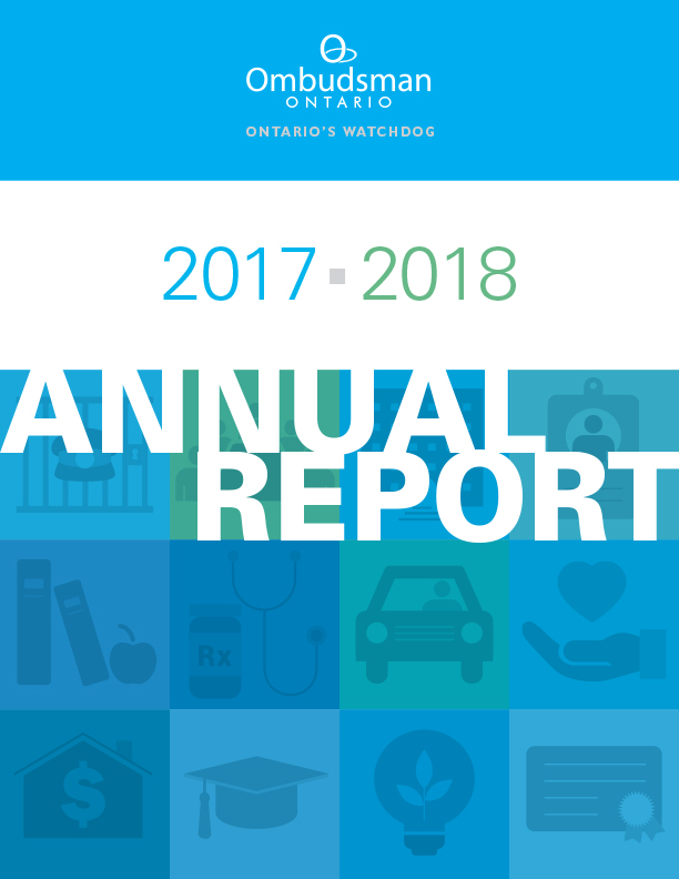 The Ombudsman's 2017-2018 Annual report - photo of the cover