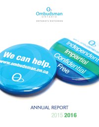 Cover of 2015-2016 annual report