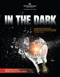 Cover of Ombudsman report, In the Dark