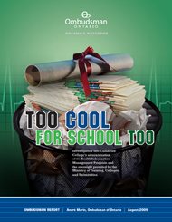 Cover of report, Too Cool for School Too
