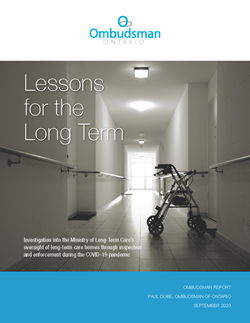 Cover of the "Lessons for the Long Term" report