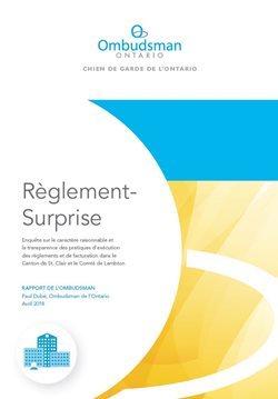 Couverture du rapport Règlement-Surprise
