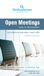 Link to PDF of "Open Meetings - Guide for Municipalities" handbook