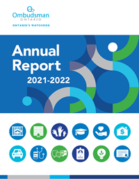 Cover of the Ombudsman Ontario's 2021-2022 Annual report