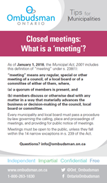 Link to Closed Meetings - What is a 'meeting'?