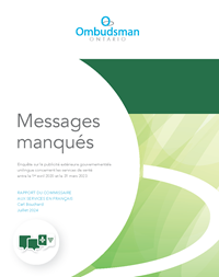 Couverture du rapport « Messages manqués »
