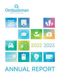Cover of the Ombudsman Ontario's 2022-2023 Annual report