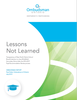 Cover of report "Lessons Not Learned"