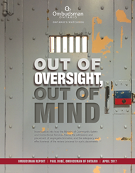Cover image of the Out of Oversight, Out of Mind report
