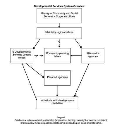 Developmental Services System Overview chart