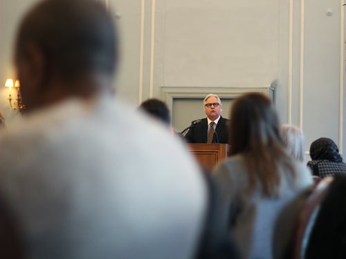 Ontario Ombudsman, Paul Dubé presenting during the CAMH conference.