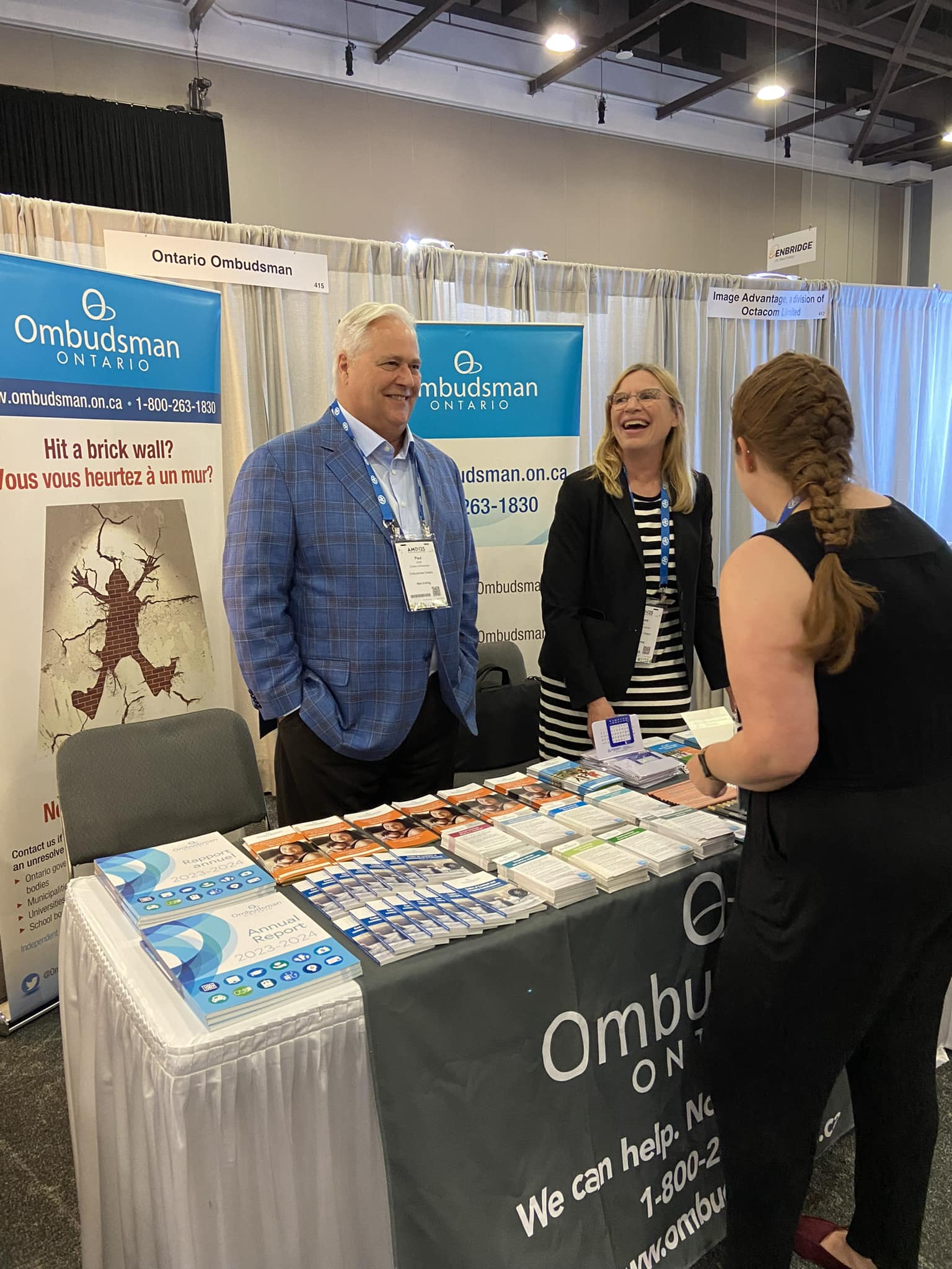 Ombudsman with Deputy Ombudsman Barbara Finlay at the Association of Municipalities of Ontario conference