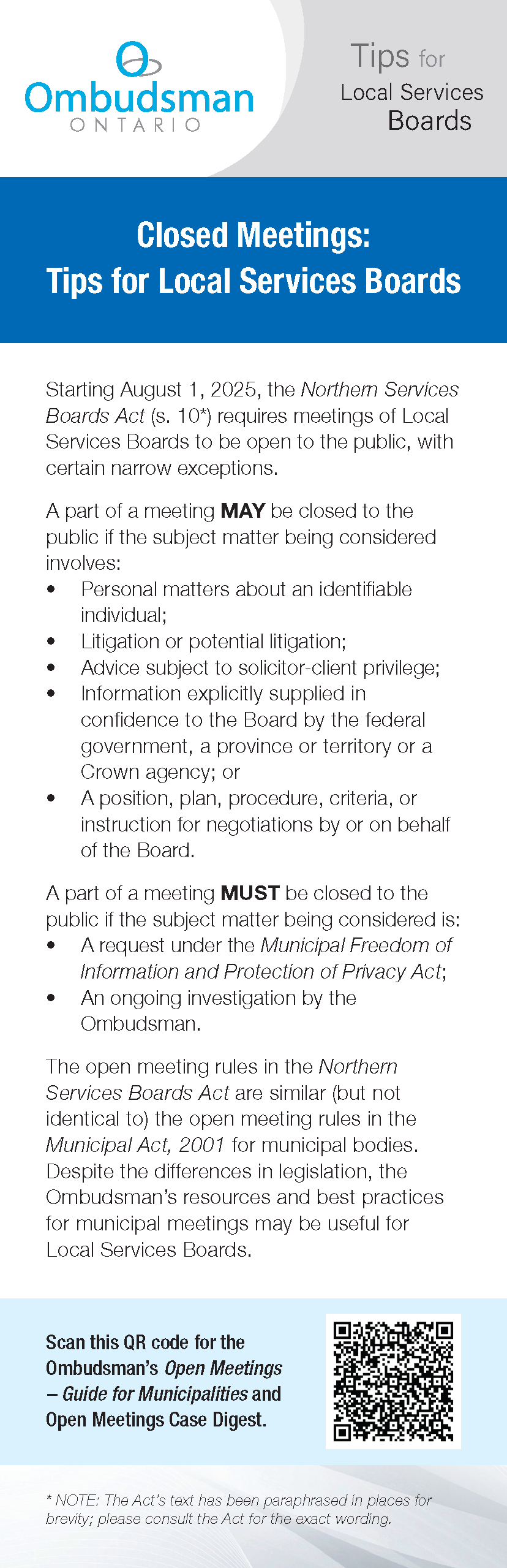 Link to Local Services Boards