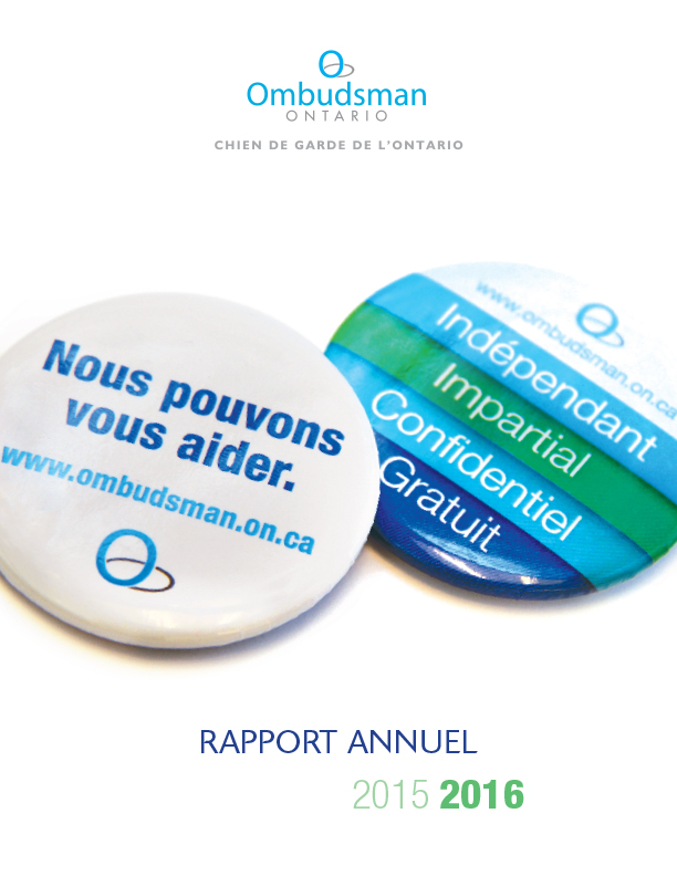 Couverture du rapport annuel 2015-2016