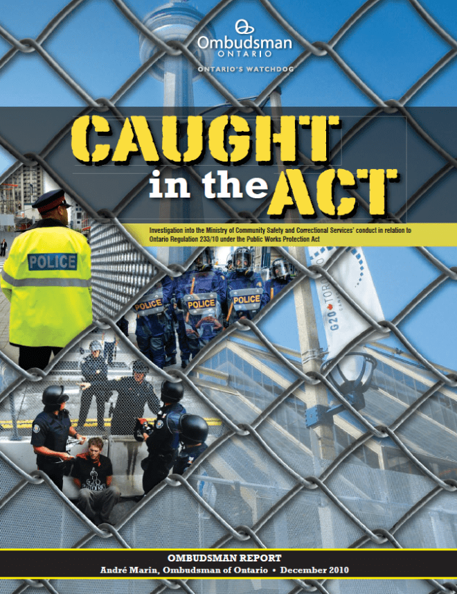 Cover of report, Caught in the Act