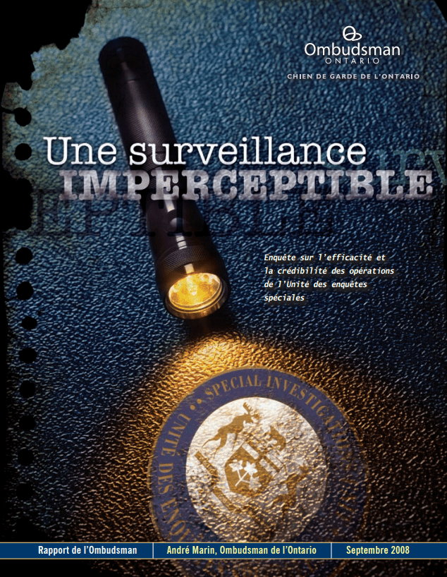 Couverture du rapport, Une surveillance imperceptible