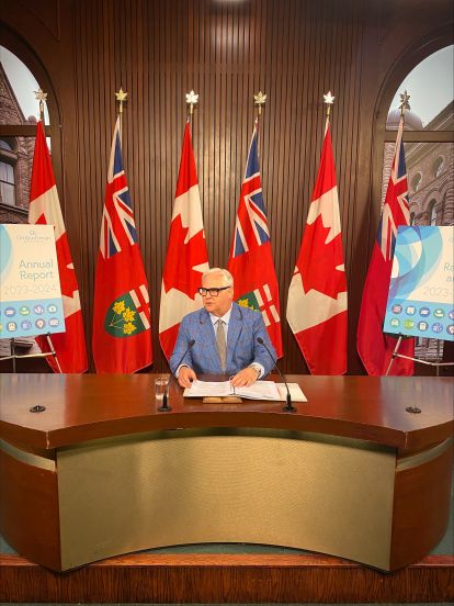 Ombudsman during press conference at Queen's Park