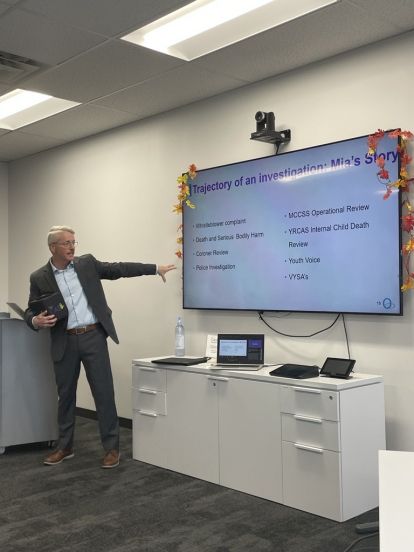 Staff presenting at Peel CAS