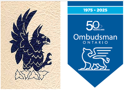 Original gryphon symbol from 1975 and 50th anniversary logo