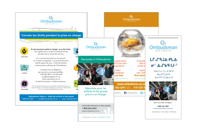 Brochures et affiches Unité des enfants et des jeunes Ombudsman Ontario Des brochures et affiches de l'Unité des enfants et des jeunes d'Ombudsman Ontario