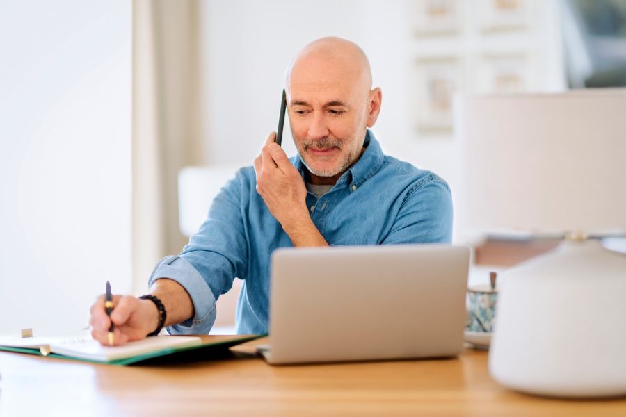 Man speaking on phone