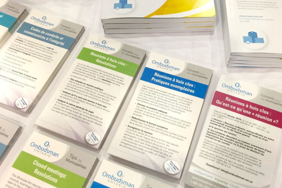 Row of municipal tip cards